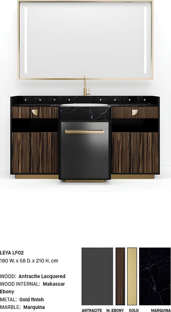 Brown Classic Furniture Badezimmer Waschbecken Armaturen Badezimmer Möbel