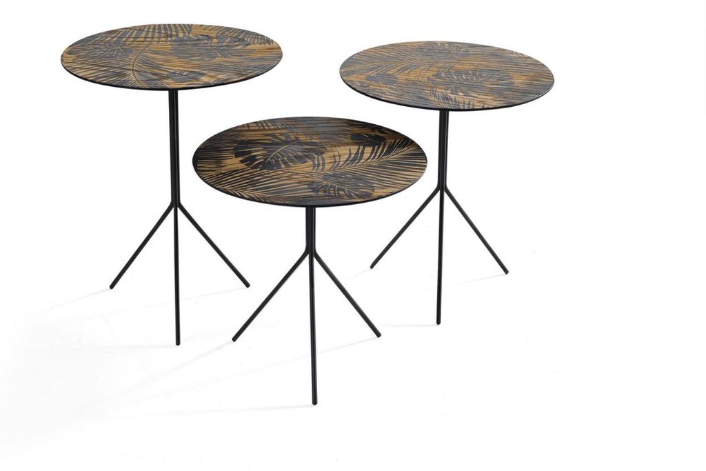 Rundtische Tisch Couchtische Tische Luxus Design Beistelltische 3 tlg.