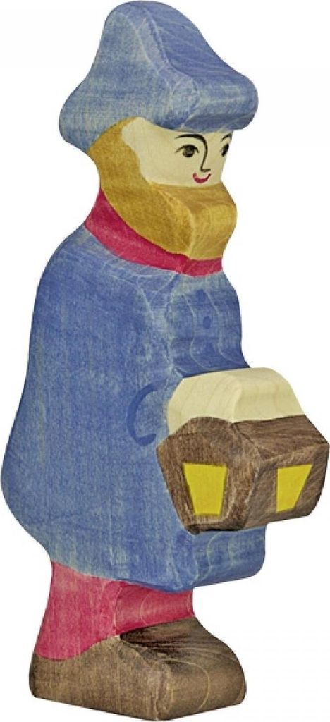 Holztiger 80292 Hirte mit Lampe, blau