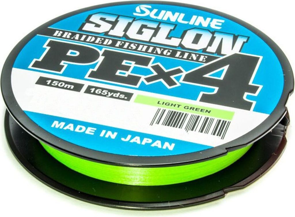 Sunline Siglon PE X4 Light Green 150m - Geflochtene Schnur, Durchmesser/Tragkraft:0.171mm / 7.7kg