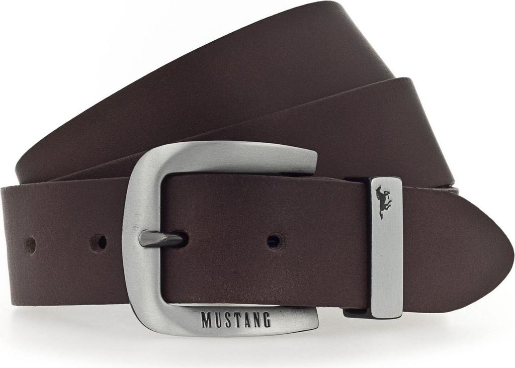 MUSTANG Leder Gürtel Leather Belt W80 Darkbrown dunkelbraun