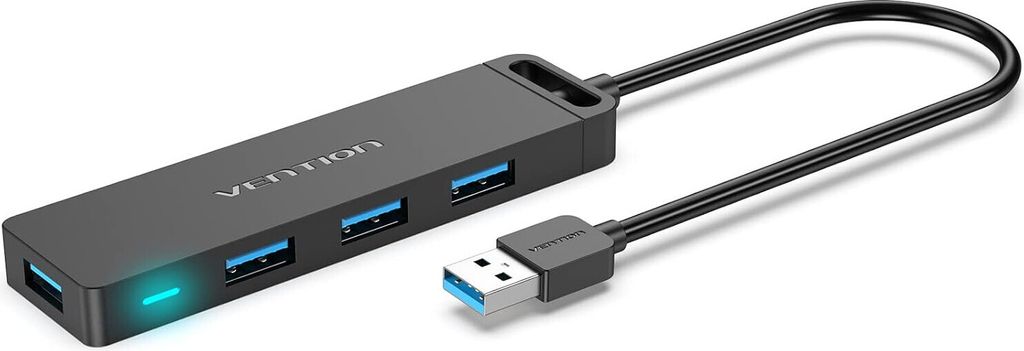 USB Hub 4-Port 3.0 USB Verteiler Ultra Dünn PC USB Erweiterung Splitter 0.15 Meter
