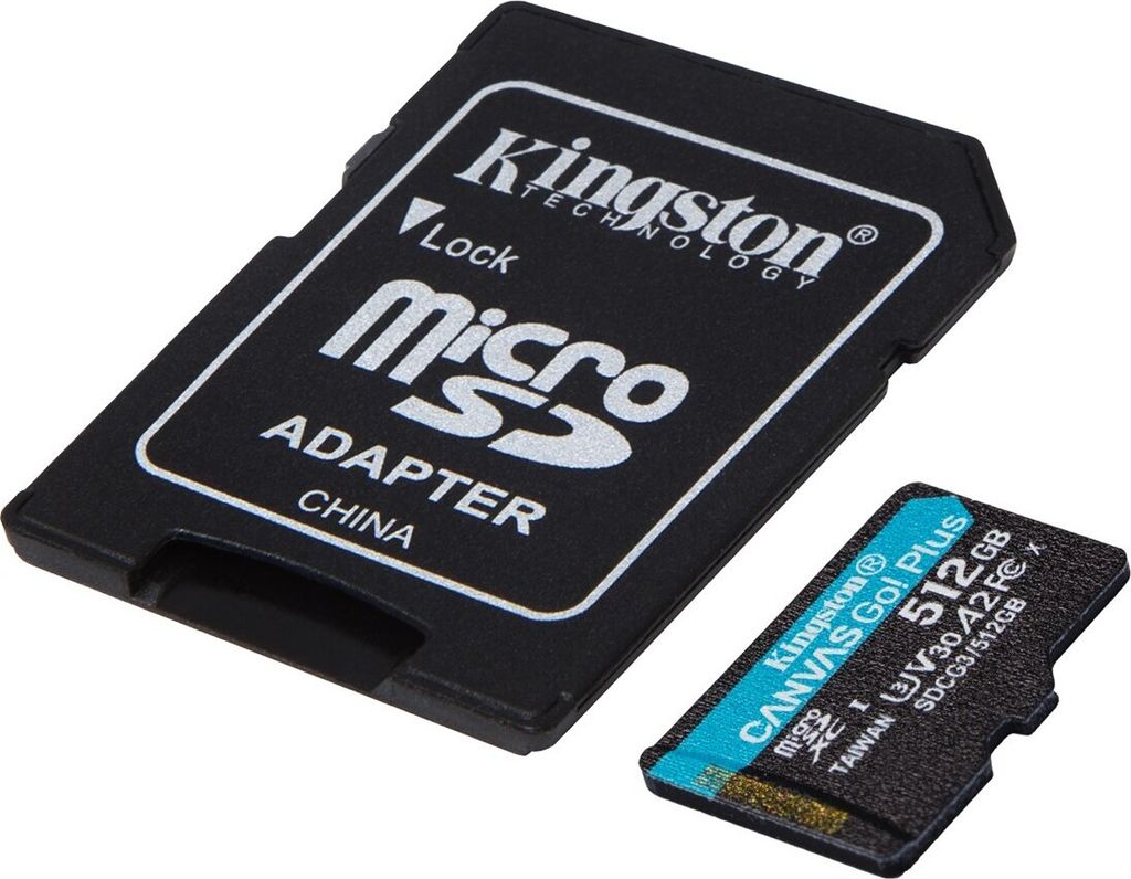 Kingston Technology Canvas Go! Plus , 512 GB, MicroSD, Zdjęcie produktu 