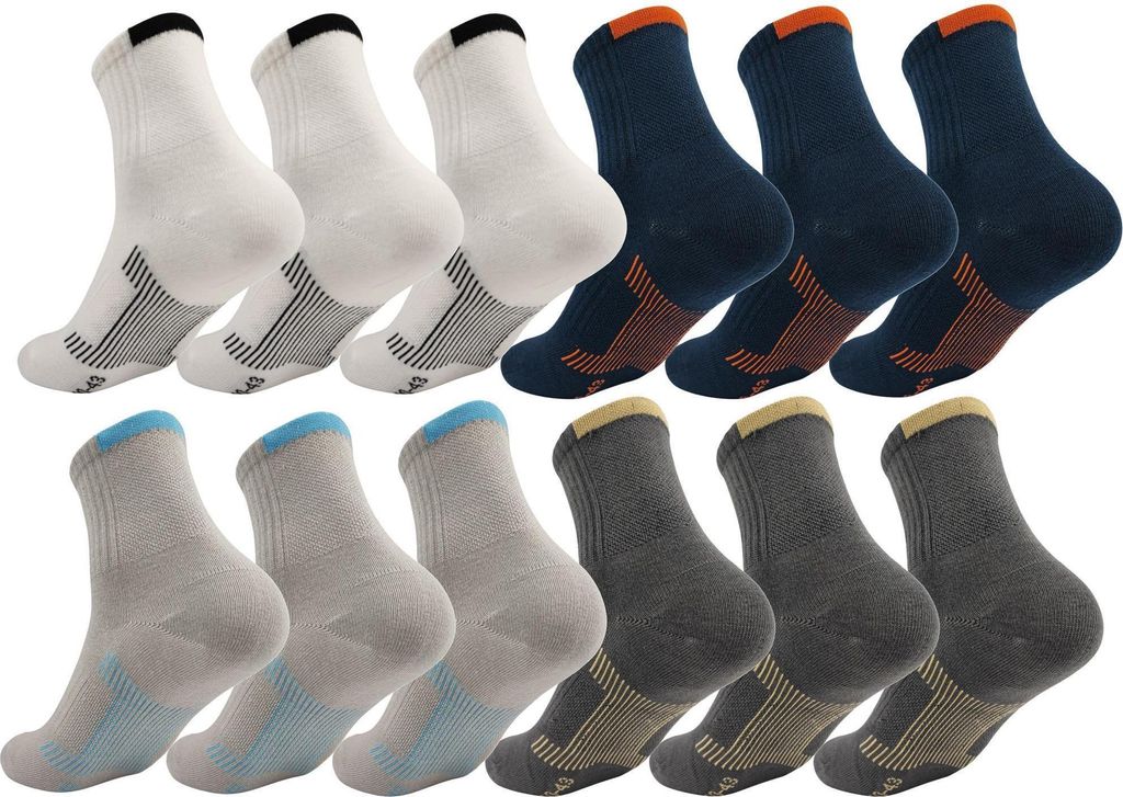 12 Paar Herren Sport Sneaker Socken Quarter Socks Produktbild 
