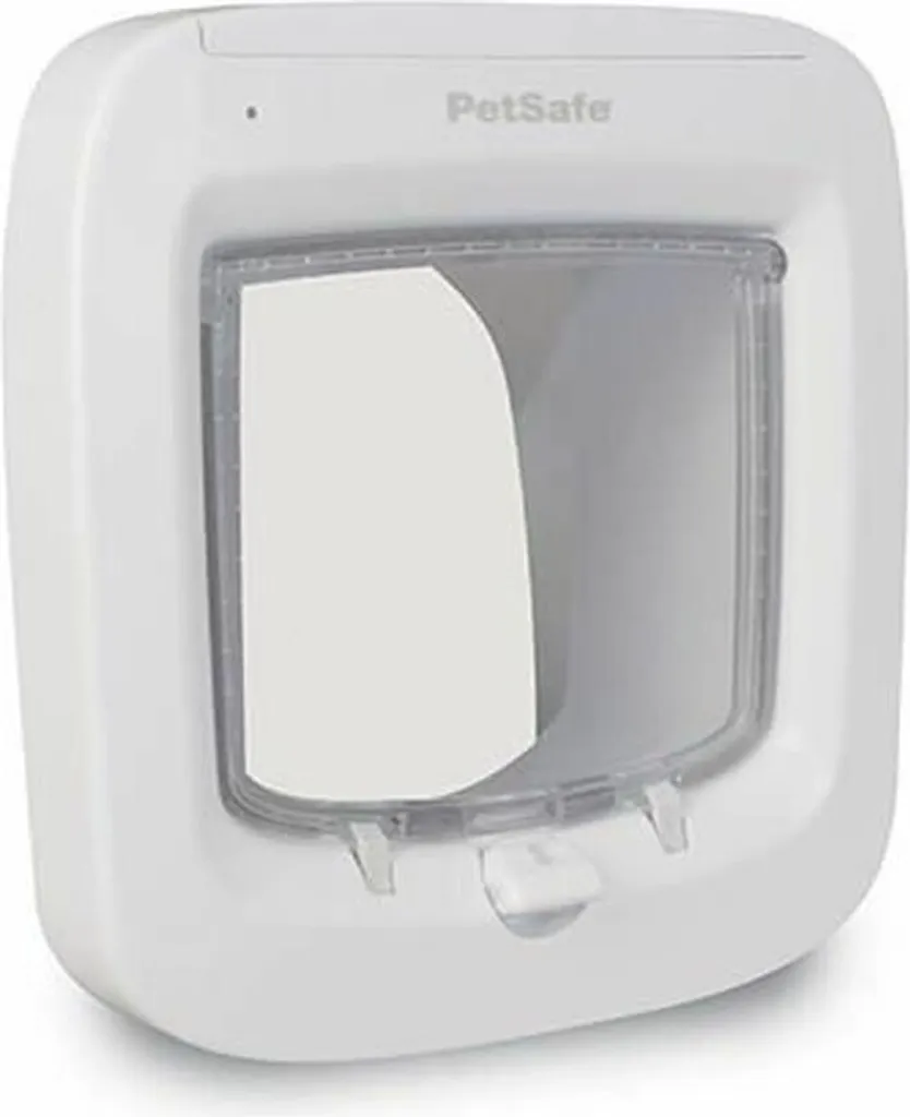 Chatière PetSafe blanche pour l'accès autonome au jardin et balcon