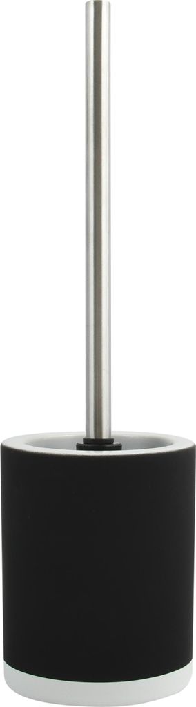 MSV WC Bürste Klobürste Toilettenbürste „Cagliari“ aus Keramik Soft Touch Schwarz