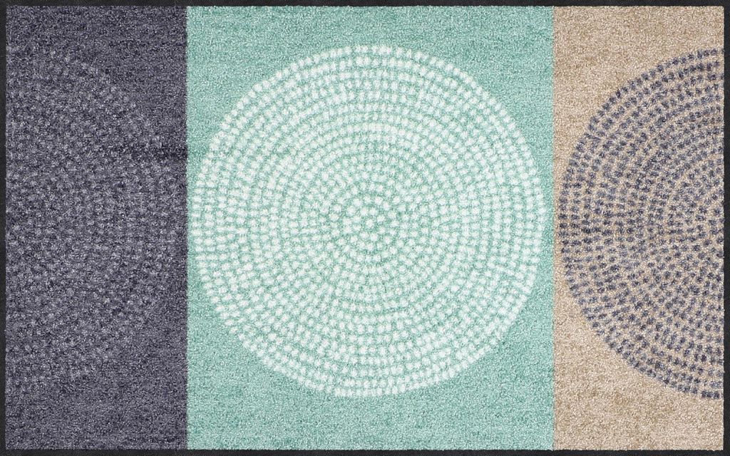 Salonloewe Fußmatte Nestor" grau/mint 75x150 cm"