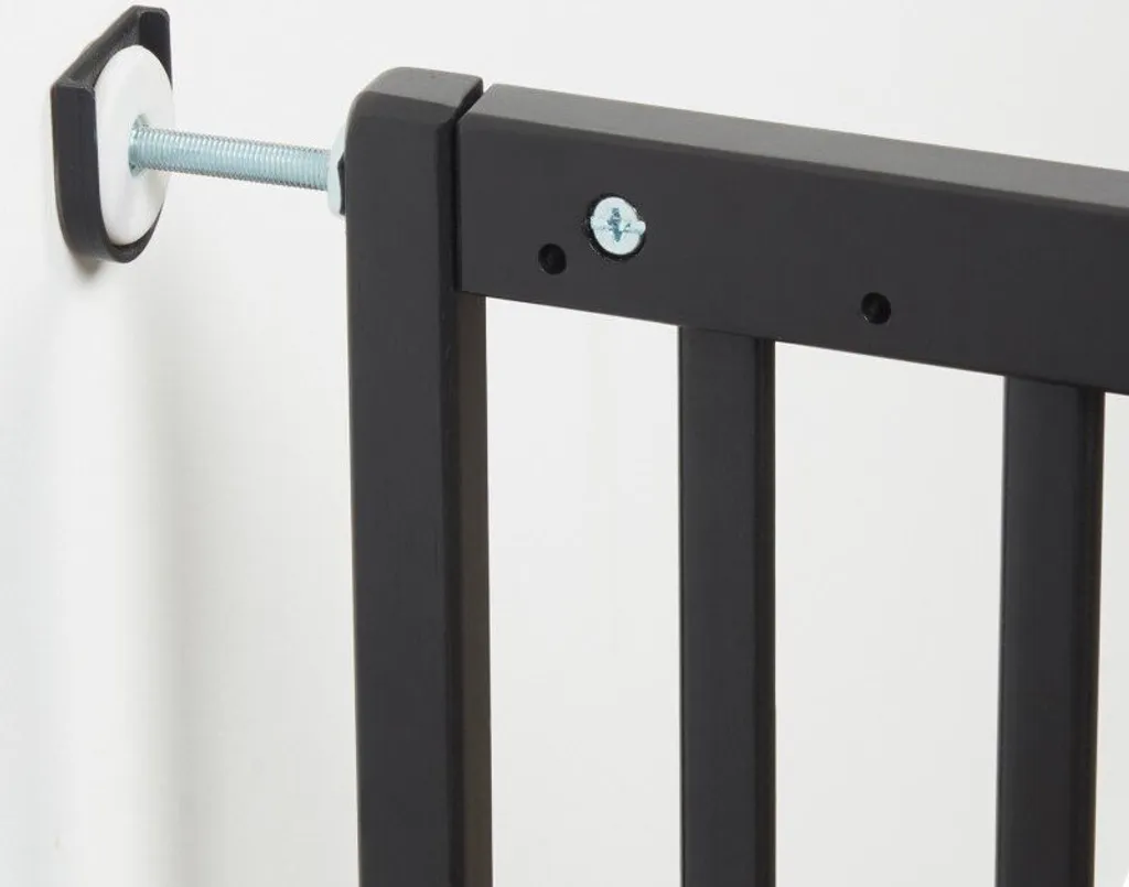 Barrière de Sécurité Enfant Extensible Noire Fixation Pression et Vis - 22