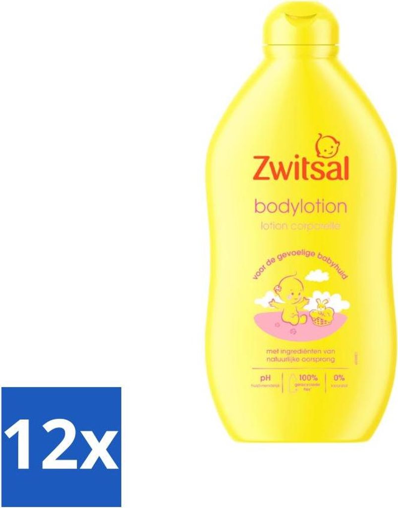 Zwitsal – Babypflege – Körperlotion – Besonders pflegend und sanft – 400 ml - Vorteilspack - 12 Stücke