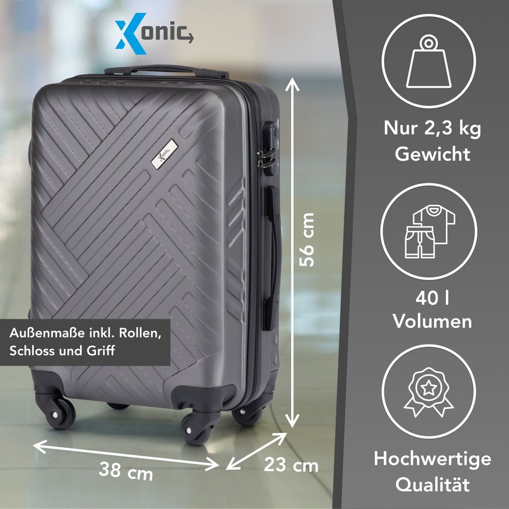 Xonic Design Reisekoffer - Hartschalen-Koffer mit 360° Produktbild 2