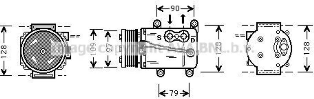 Compresseur de Climatisation PRASCO FDAK105 pour Ford Focus et Fiesta