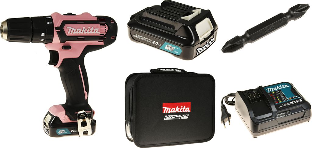 Makita HP333DSAP1 pink Akku-Schlagbohrschrauber Produktbild 2