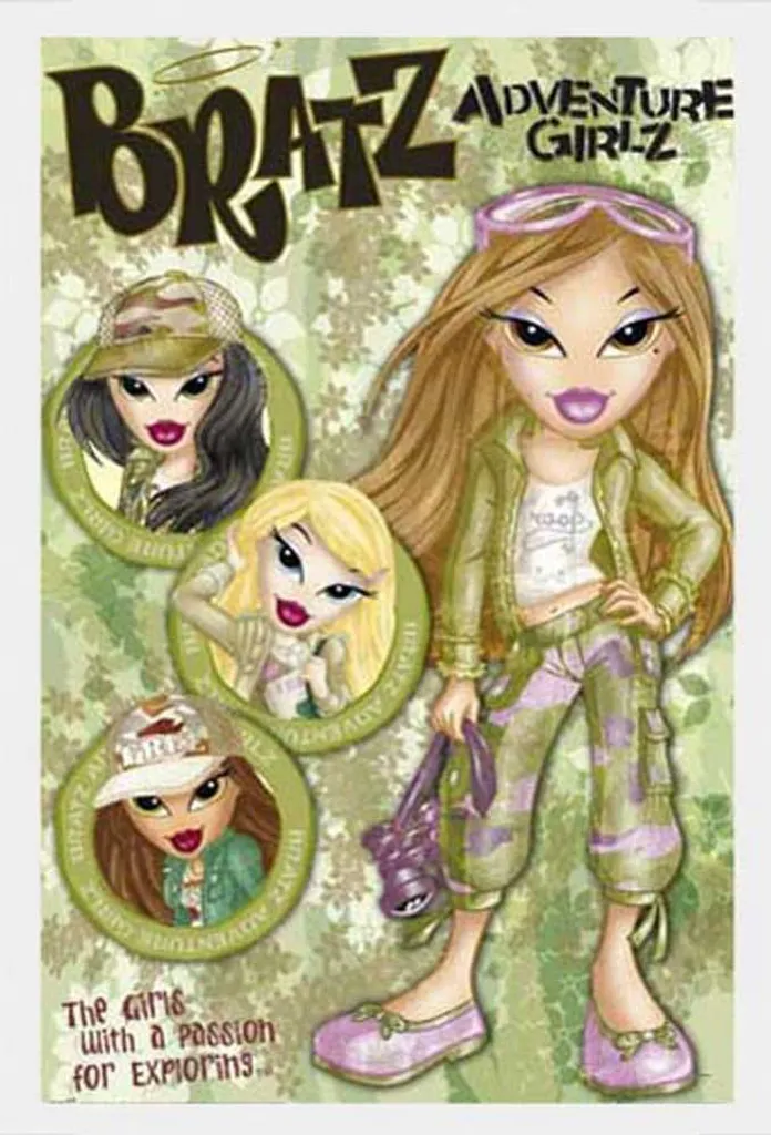BRATZ - Poster - Adventure Girls + cornice rimovibile, Shinsuke® Maxi MDF bianco, vetro acrilico