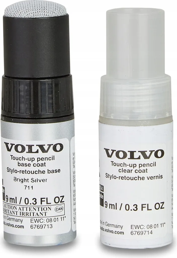 Stylo Peinture VOLVO 711 Bright Silver - Qualité Origine Certifiée OEM