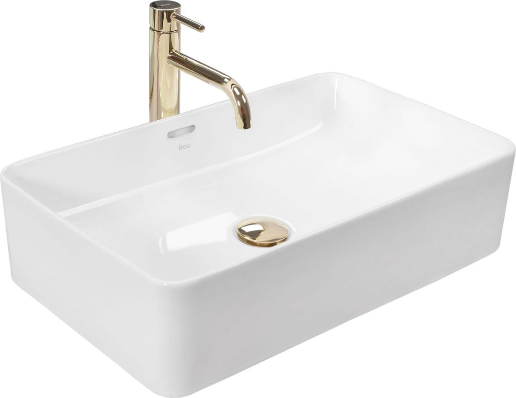 Rea Aufsatzwaschbecken Berta 55 Rectangle White Produktbild 