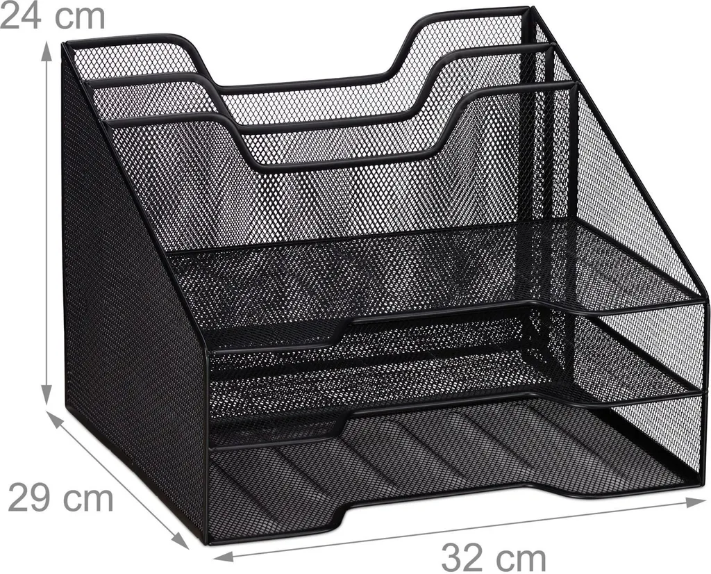 Vassoio Portadocumenti 5 Scomparti RD28951 | Organizer Scrivania Metallo - 4