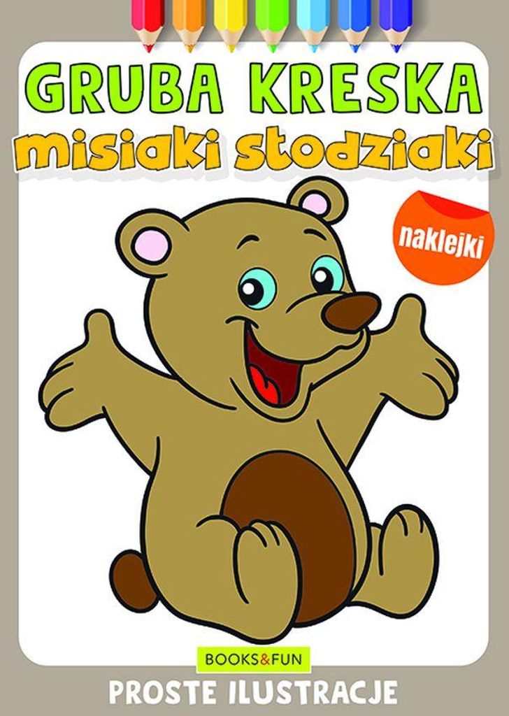 Kolorowanka dla dzieci Misiaki Słodziaki z grubym obrysem