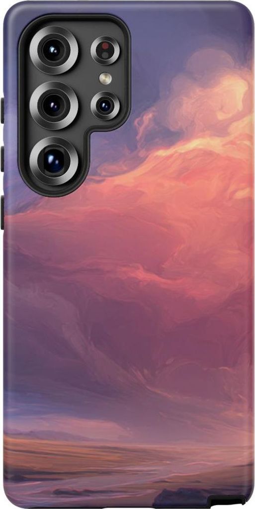 Surreale Sonnenuntergangslandschaft mit einsamer Figur – Hülle Kompatibel mit Galaxy S25 Ultra