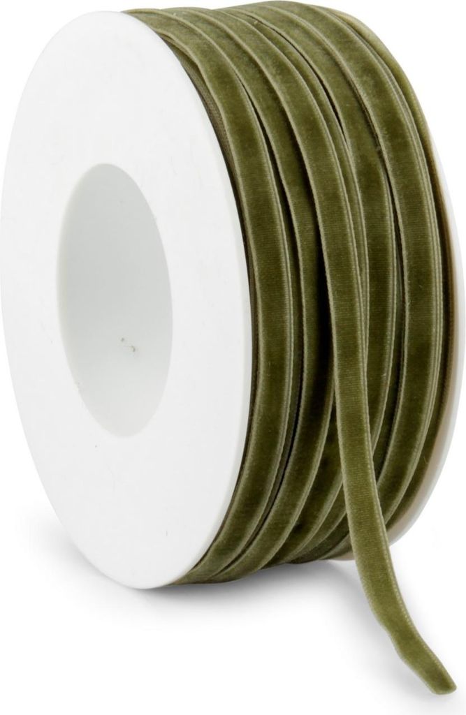Samtband "Velvet" grün 5mm 50m 3634-5-50-880 Produktbild 