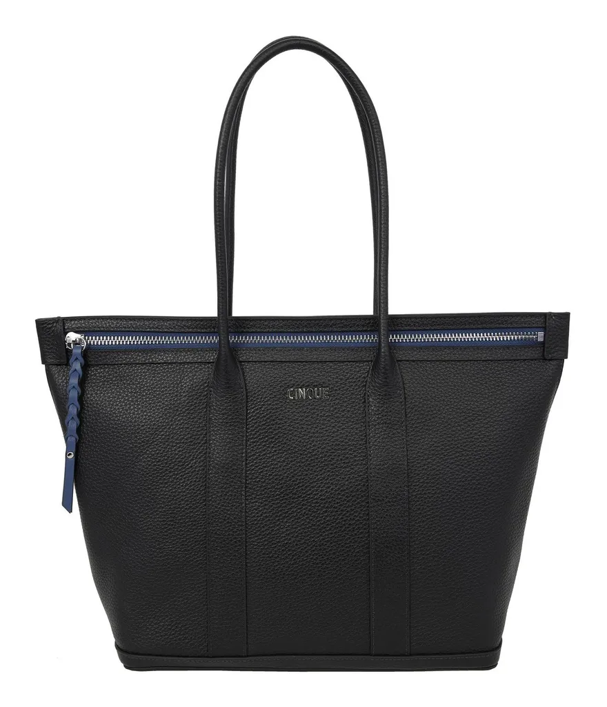 Sac Shopper Annabella en cuir noir : le grand sac à main femme chic CINQUE