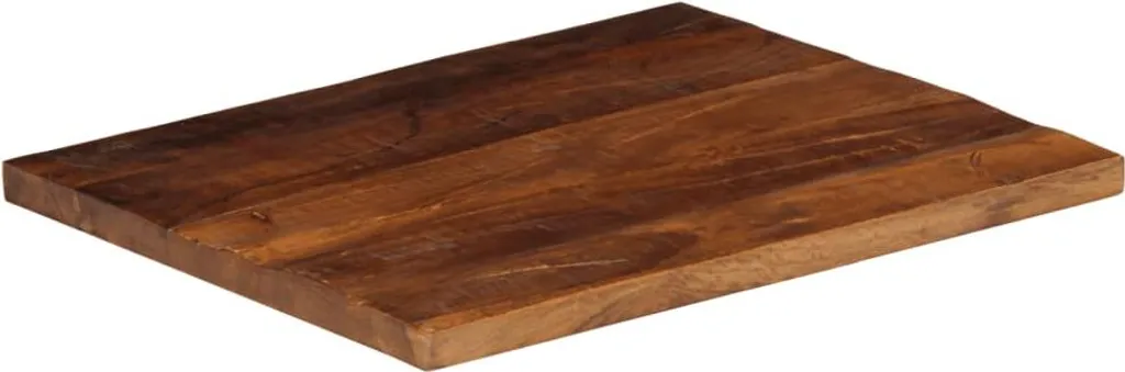 vidaXL Piano da tavolo 60x50x3,8 cm rettangolare in legno massiccio antico
