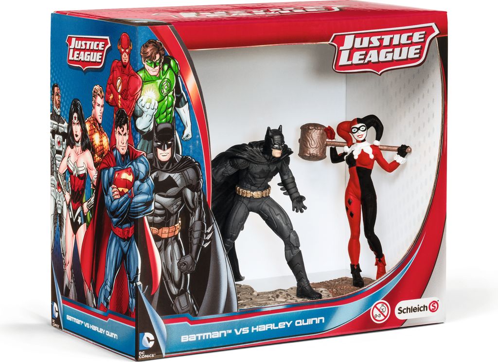 Schleich - Tierfiguren, Scenery Pack BATMAN vs. HARLEY QUINN; 22514