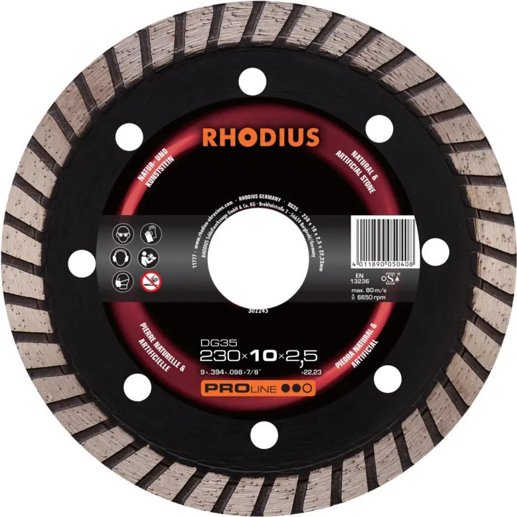 Disque Diamant Proline 115mm Rhodius DG 35 - 7mm segment - 302236