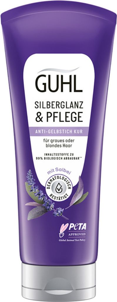 Guhl Silver Shine & Care Treatment 200ml - Grey, Blonde Hair - Anti-Yellow Tint