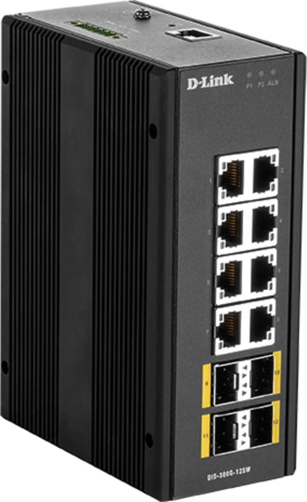 D-Link DIS-300G-12SW 12-Port SwitchLayer2 Managed Gigabit Industrial