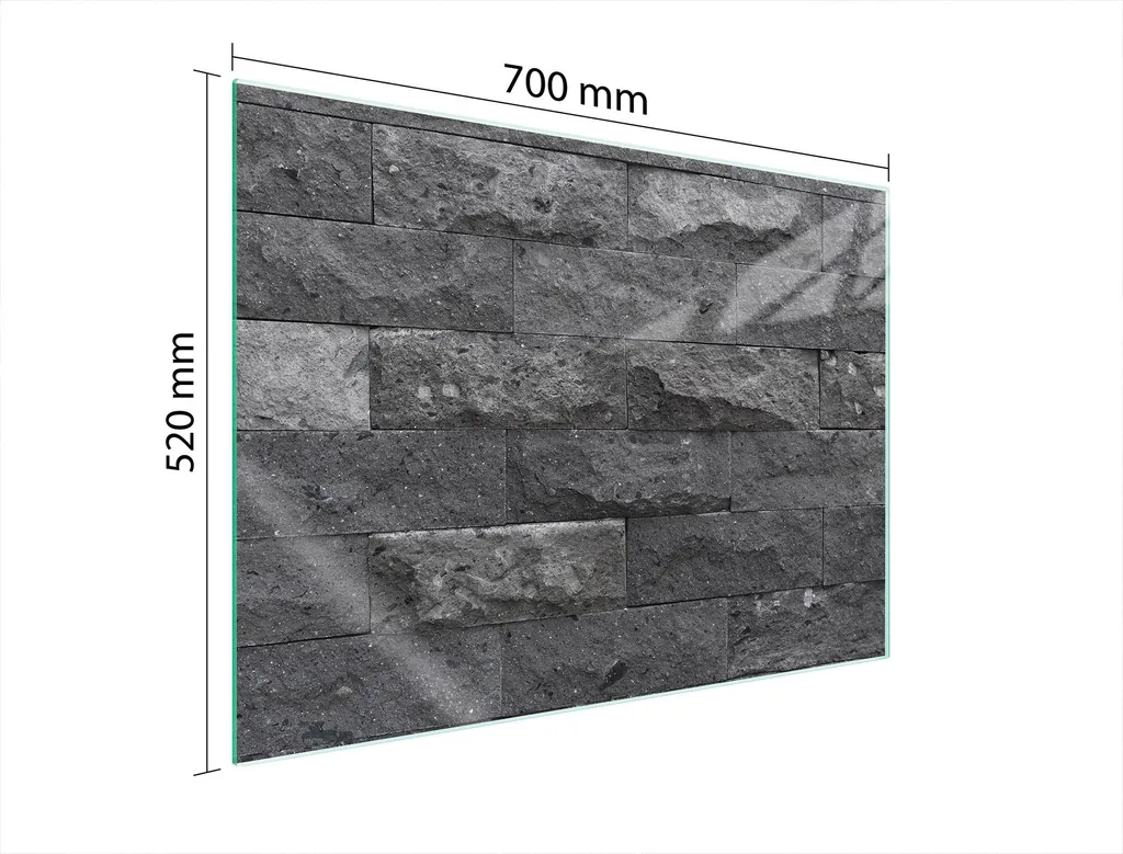 Pannello Vetro Temperato 70x52 Specchio Herd - Protezione Paraschizzi Top
