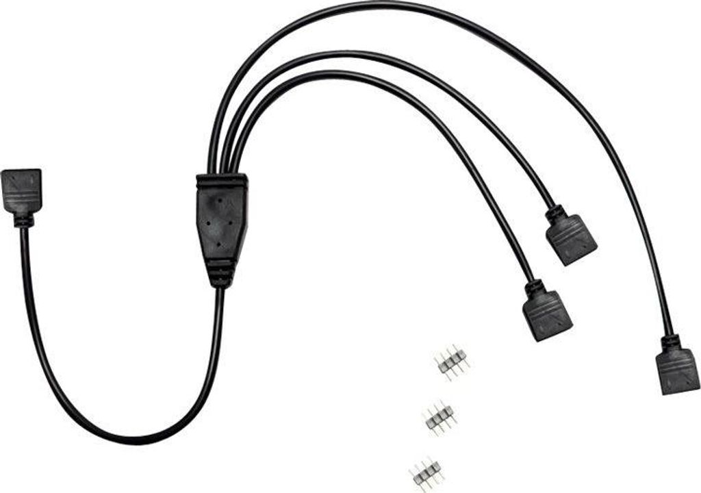 Inter-Tech 88885466, 0,48 m, 4pinový, 4pinový, Černá, 30 g, Obrázek produktu 