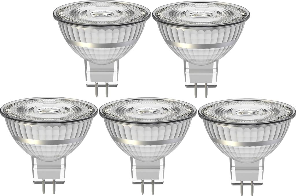 BLULAXA LED-SMD-Lampe, MR16, EEK: F, GU5.3, 3,5 W, 345 lm, 2700 K, 5 Stück