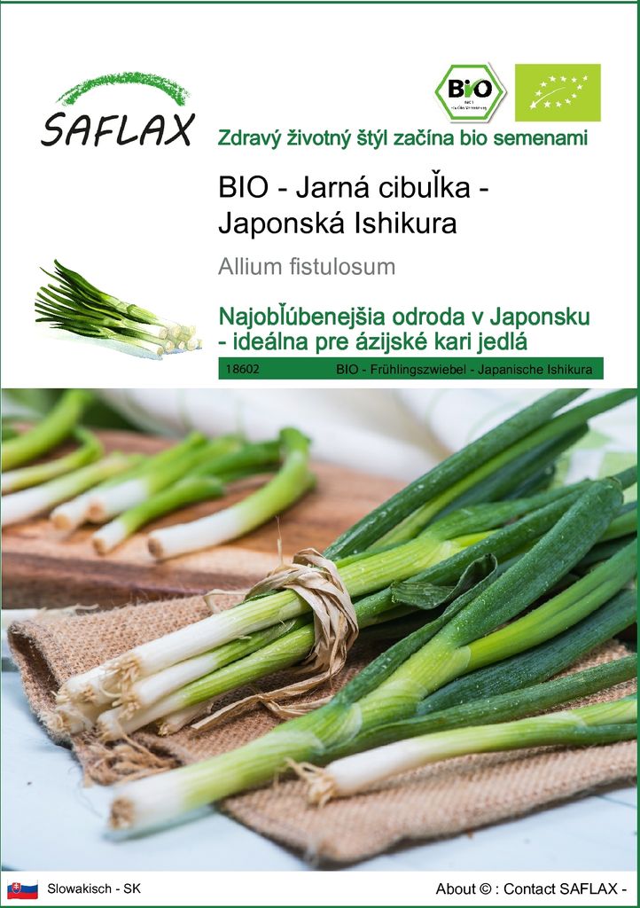 SAFLAX - BIO - Jarná cibuľka - Japonská Ishikura - Allium Obrázok produktu 