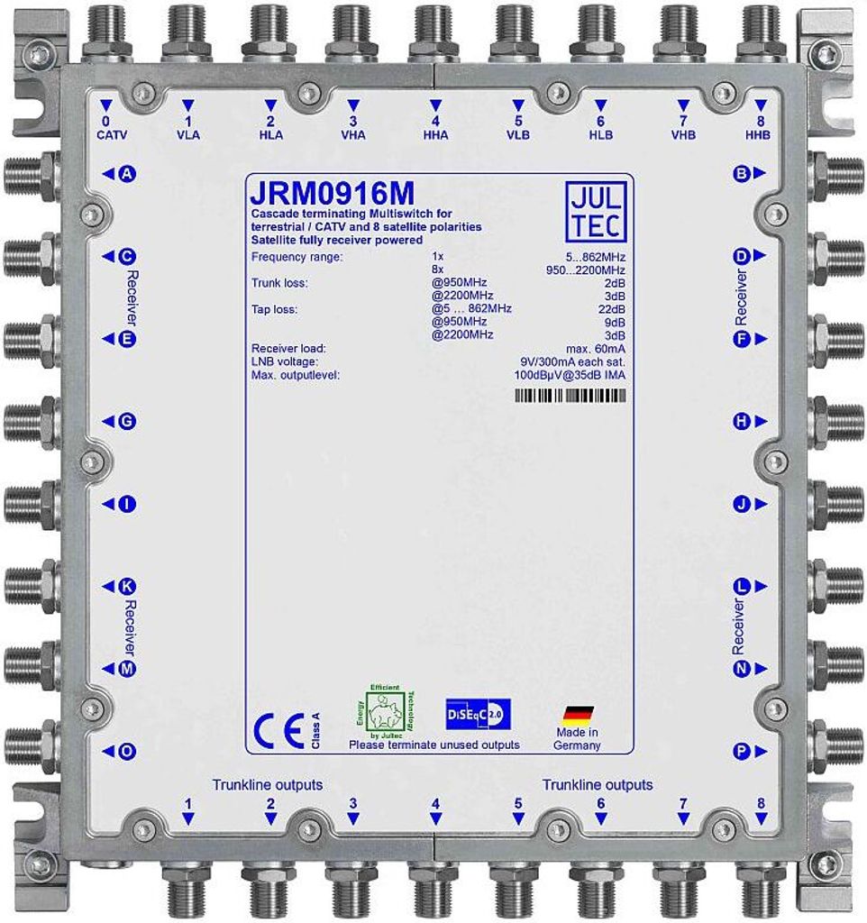 Jultec JRM0916M Multischalter ohne Netzteil (kaskadierbar)