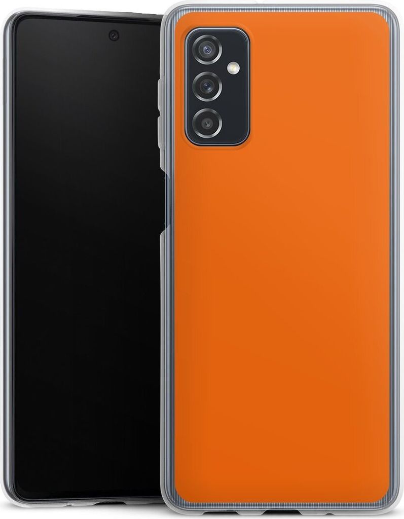 DeinDesign Handyhülle für Samsung Galaxy M52 5G Silikon Hülle Case Smartphone Schutzhülle Farbe einfarbig orange
