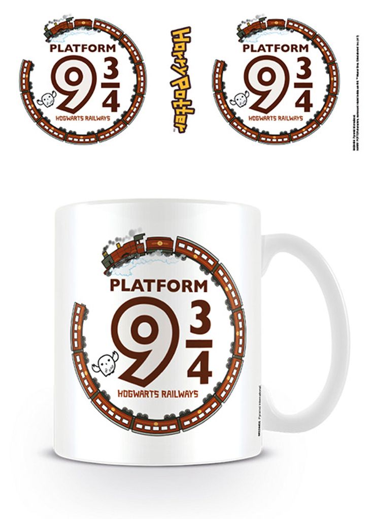 Harry Potter - Lizenz Tassen - Chibi Plattform 9 3/4 + Zusätzlich: 1 Lizenz Keramik Tasse - Größe Ø8,5 H9,5 cm