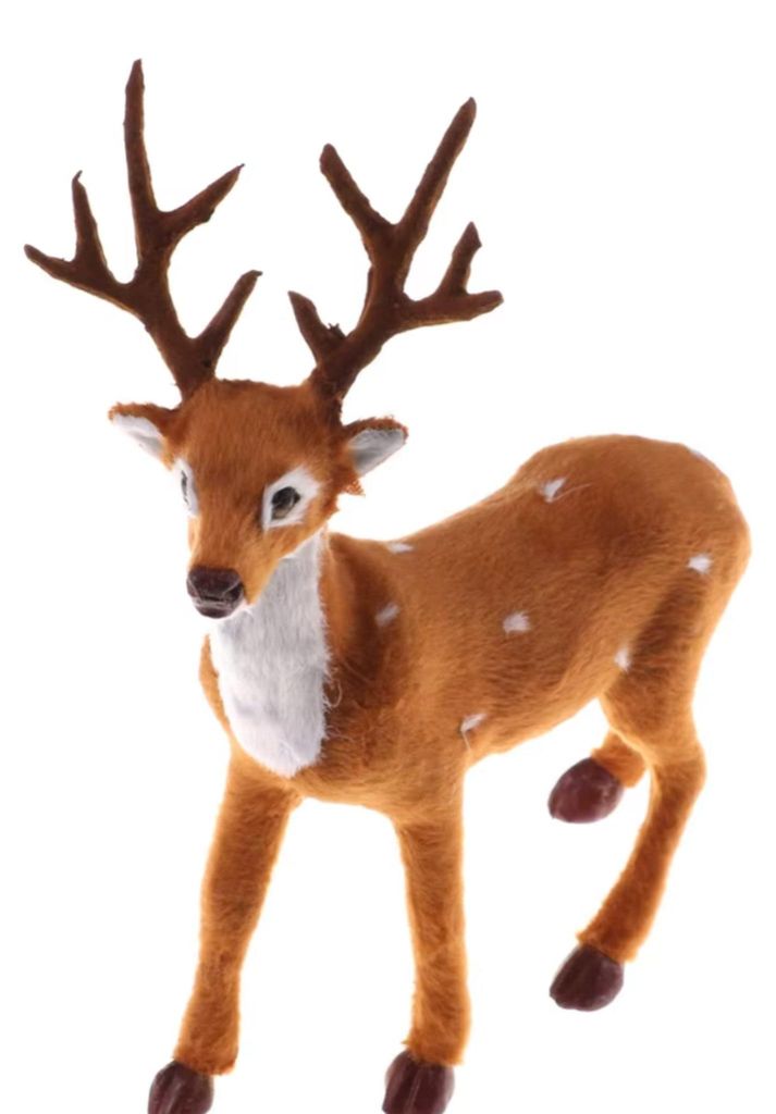 Rentier Figur Weihnachten Kuscheltier - 25 cm Statue zum hinstellen