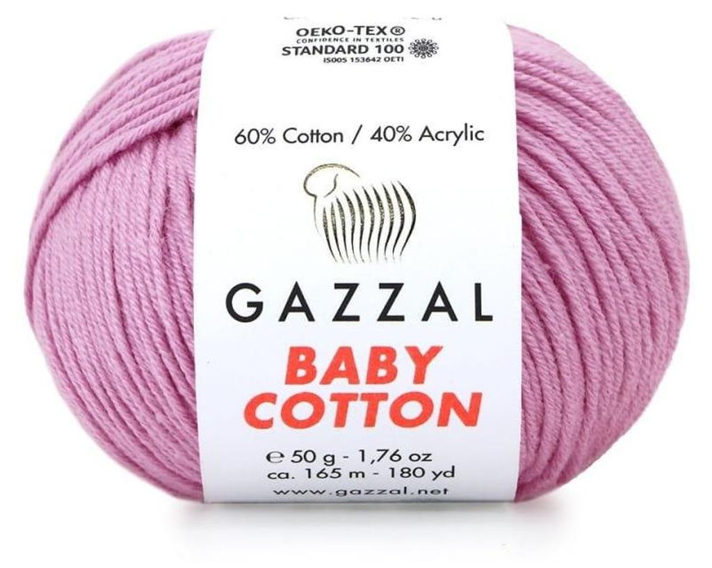 Gazzal Baby Bawełna Purple: Miękka, wytrzymała wełna do Zdjęcie produktu 