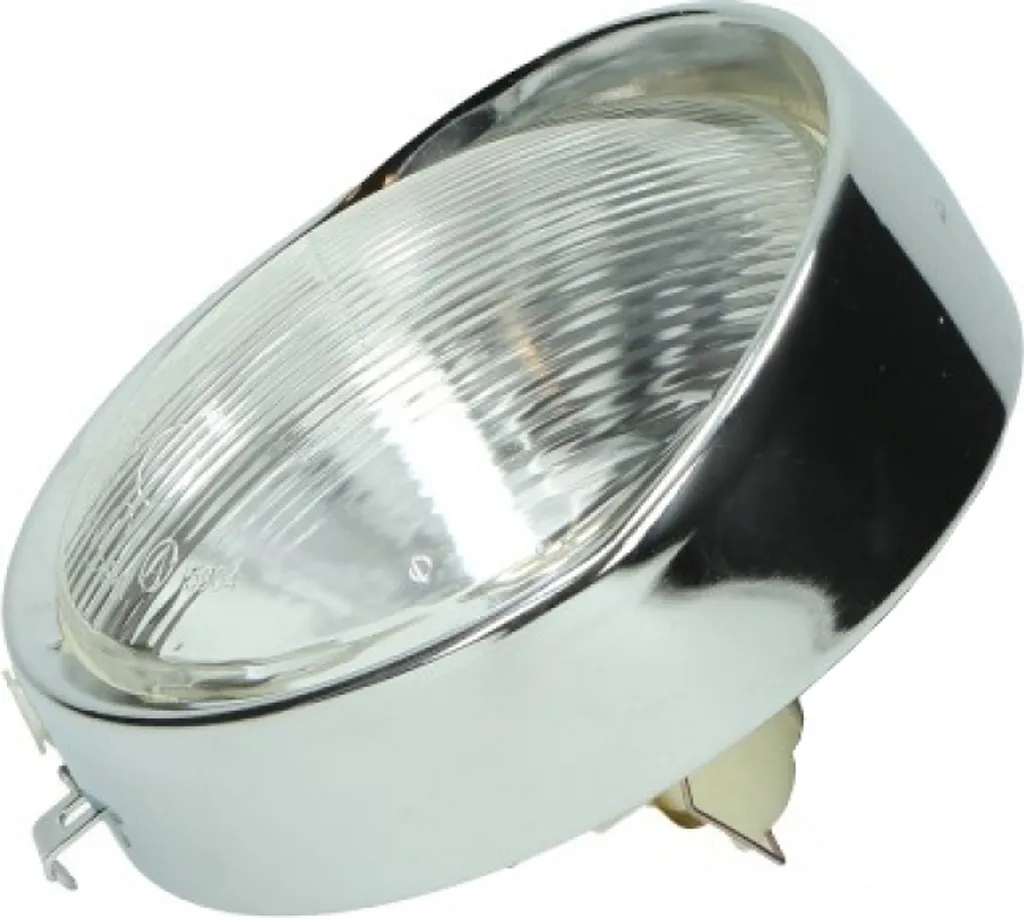 Phare avant chrome 150mm compatible Zündapp KS100 haute performance