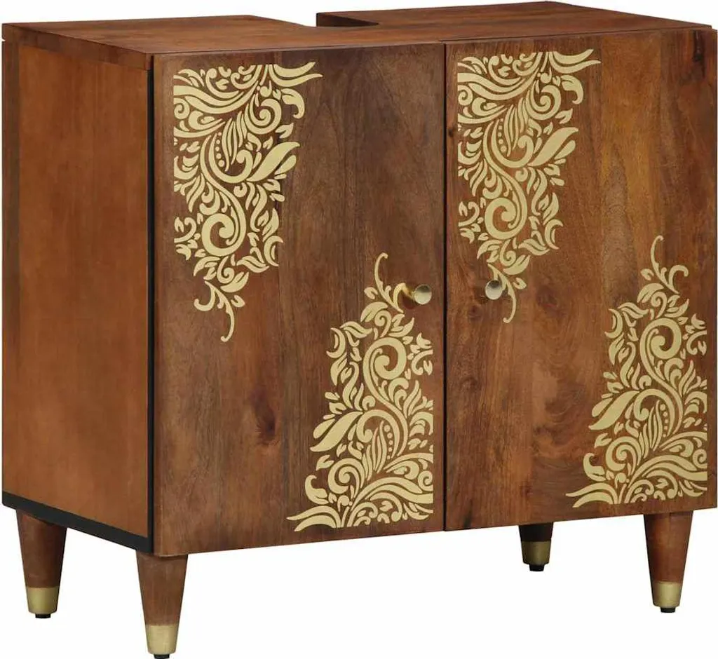 Mobiletto Salvaspazio Marrone Miele 62x33x58 Möbel2025 - Per la Famiglia