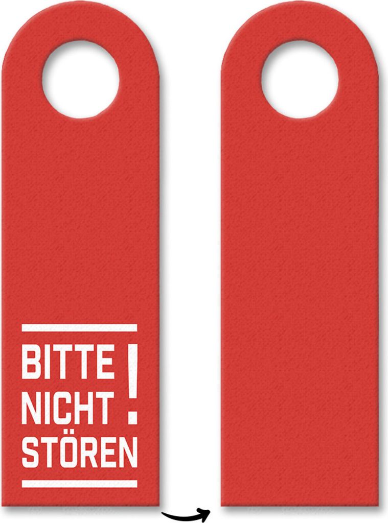 Bitte nicht stören! Türhänger in Rot Bürotüre Zimmertüre Geschäft Privat Büro
