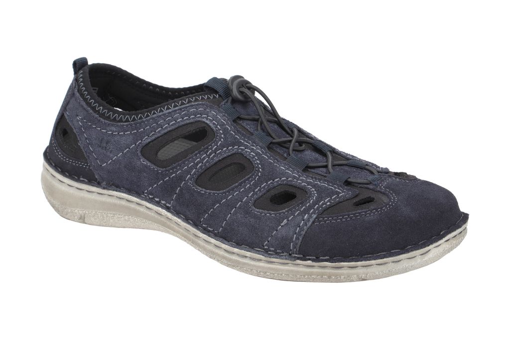 Josef Seibel ANVERS 92 Herrenschuhe - bequeme Slipper - Halbschuhe blau NEU