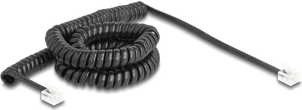 Delock Telefonkabel/Spiralkabel RJ11 St. zu RJ11 St.5m