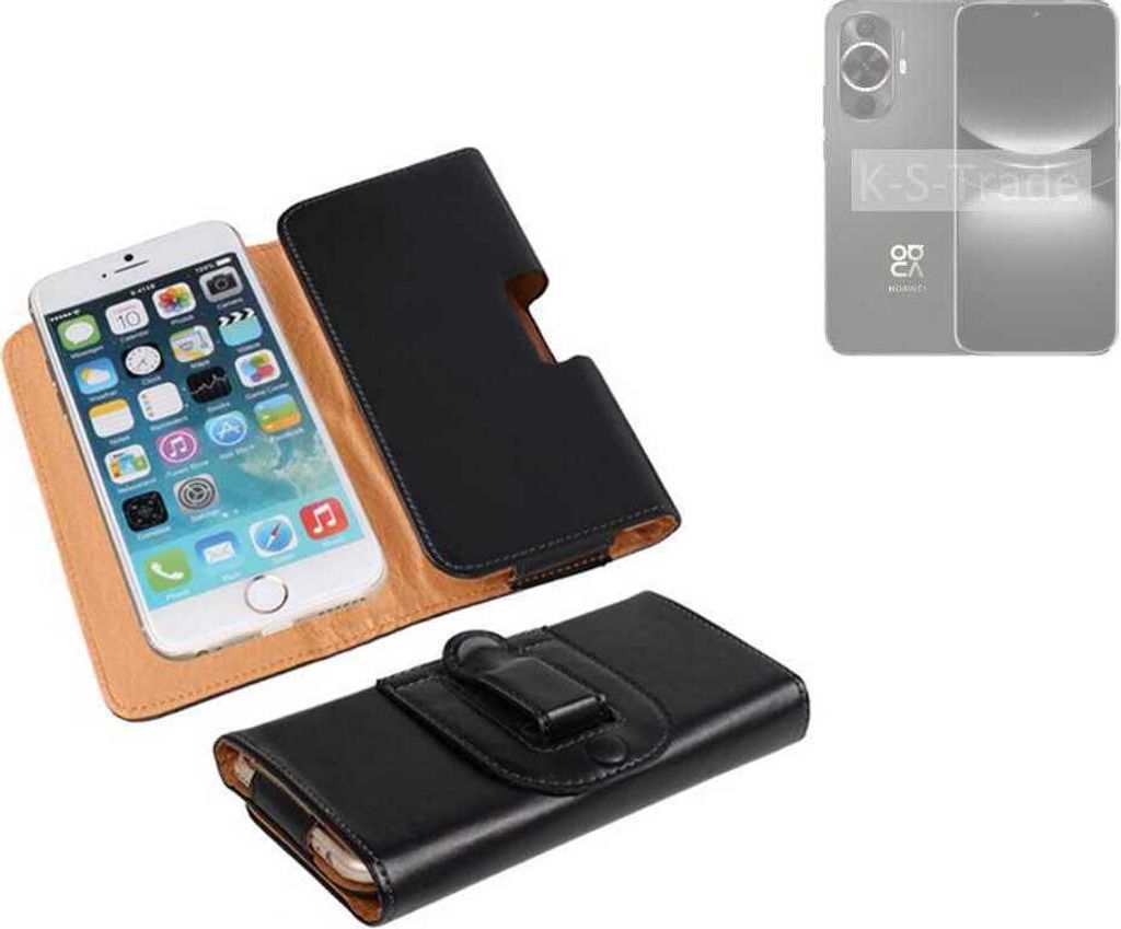 K-S-Trade Schützhülle Handyhülle kompatibel mit Huawei nova 12 Lite Holster Gürtel Tasche Schutzhülle Handy-Tasche Smartphone Case Seitentasche