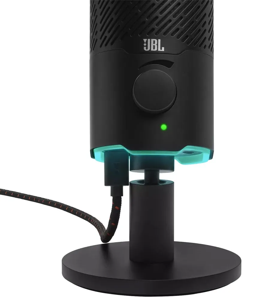 Microphone JBL Quantum Stream noir pour télétravail et visioconférence - 7