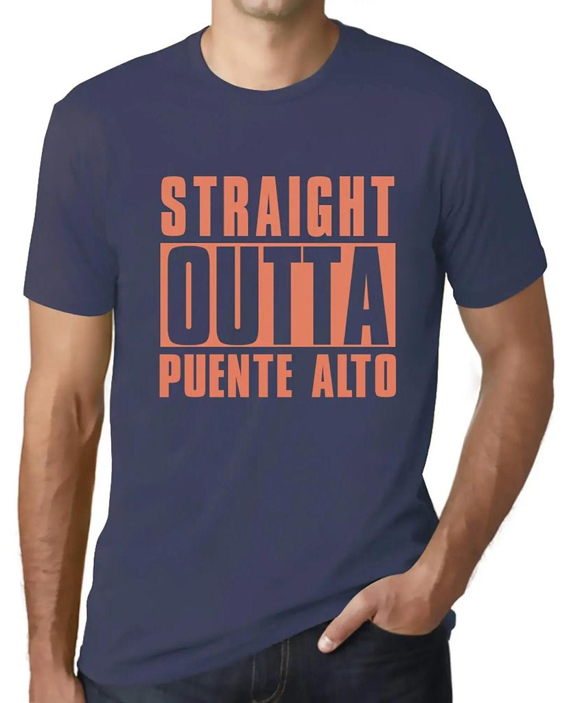 Herren Grafik T-Shirt Direkt aus Puente Alto – Straight Outta Puente Alto – Öko-Verantwortlich Vintage Jahrgang Kurzarm Lustige Druck Geburtstag