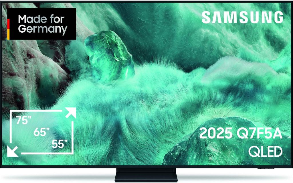 Samsung 65" QLED Q7F5 4K Vision AI Smart TV (2025), 165,1 cm (65"), 3840 x 2160 Pixel, QLED, Smart-TV, WLAN, Schwarz