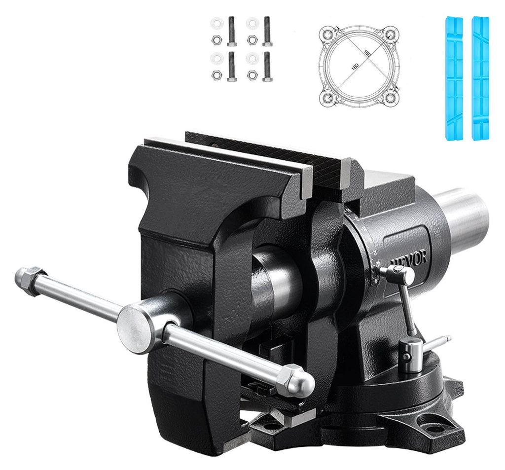 Morsa girevole VEVOR con ganasce da 140 mm in ghisa Immagine del prodotto 