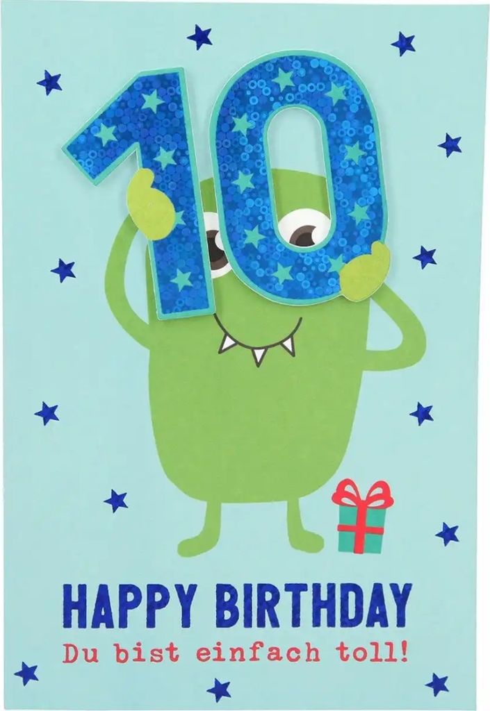 11566 Depesche Zahlenkarte, Glückwunschkarte-10 Happy Birthday Du bist einfach toll!