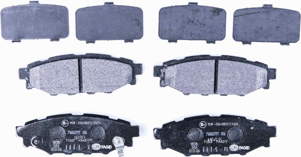 Bremsbelagsatz mit Verschleißwarnung 14,4 mm HELLA für u.a. SUBARU FORESTER
